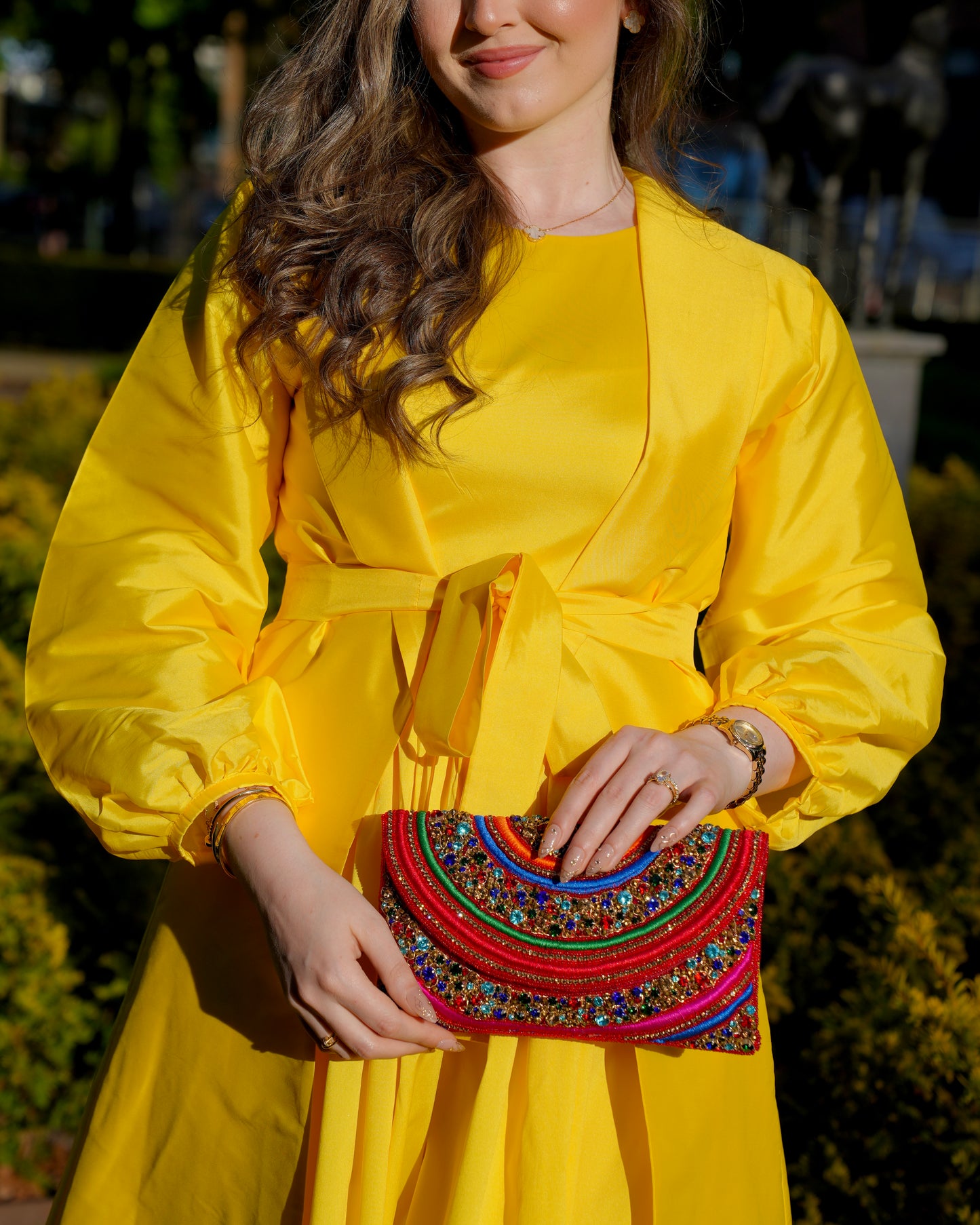 Aurora Red - Rainbow Crystal Clutch