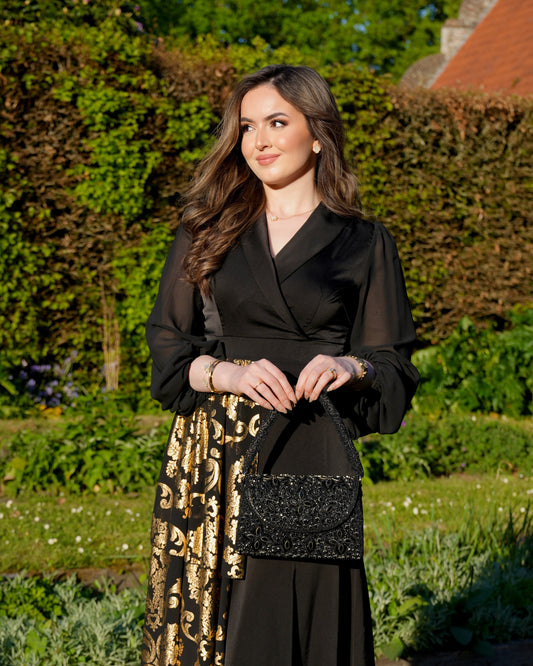 Noiré - All Black Top Handle Bag