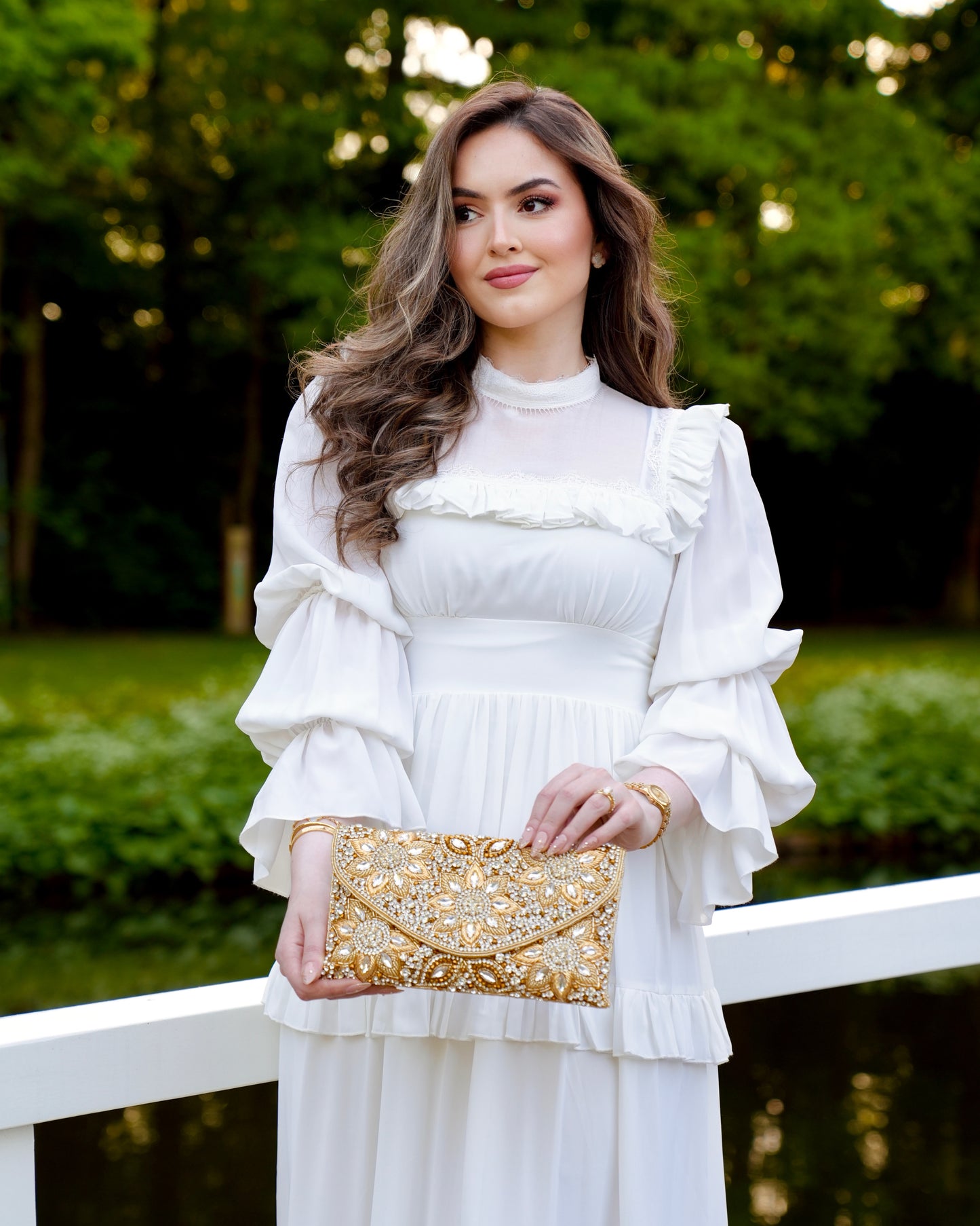 Goldelle - Gold & Silver Crystal Clutch