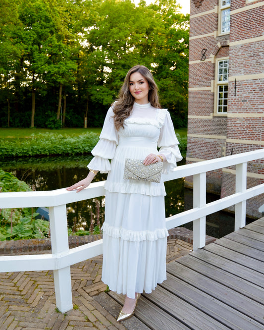 Selene - Silver Crystal Clutch