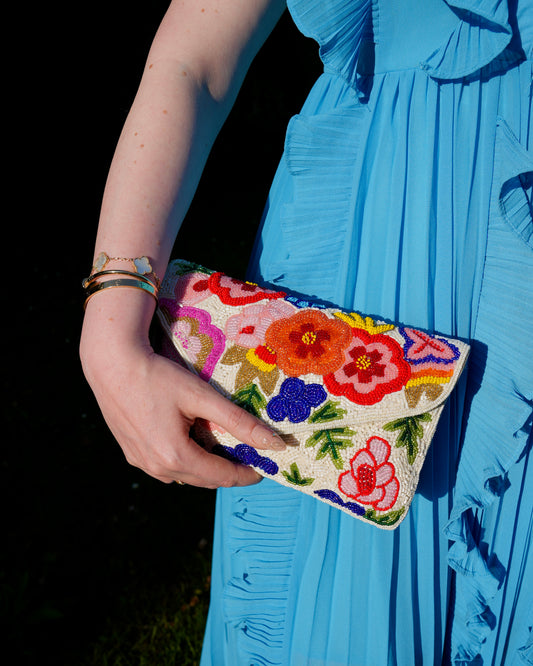 Blossom - Floral Beaded Clutch