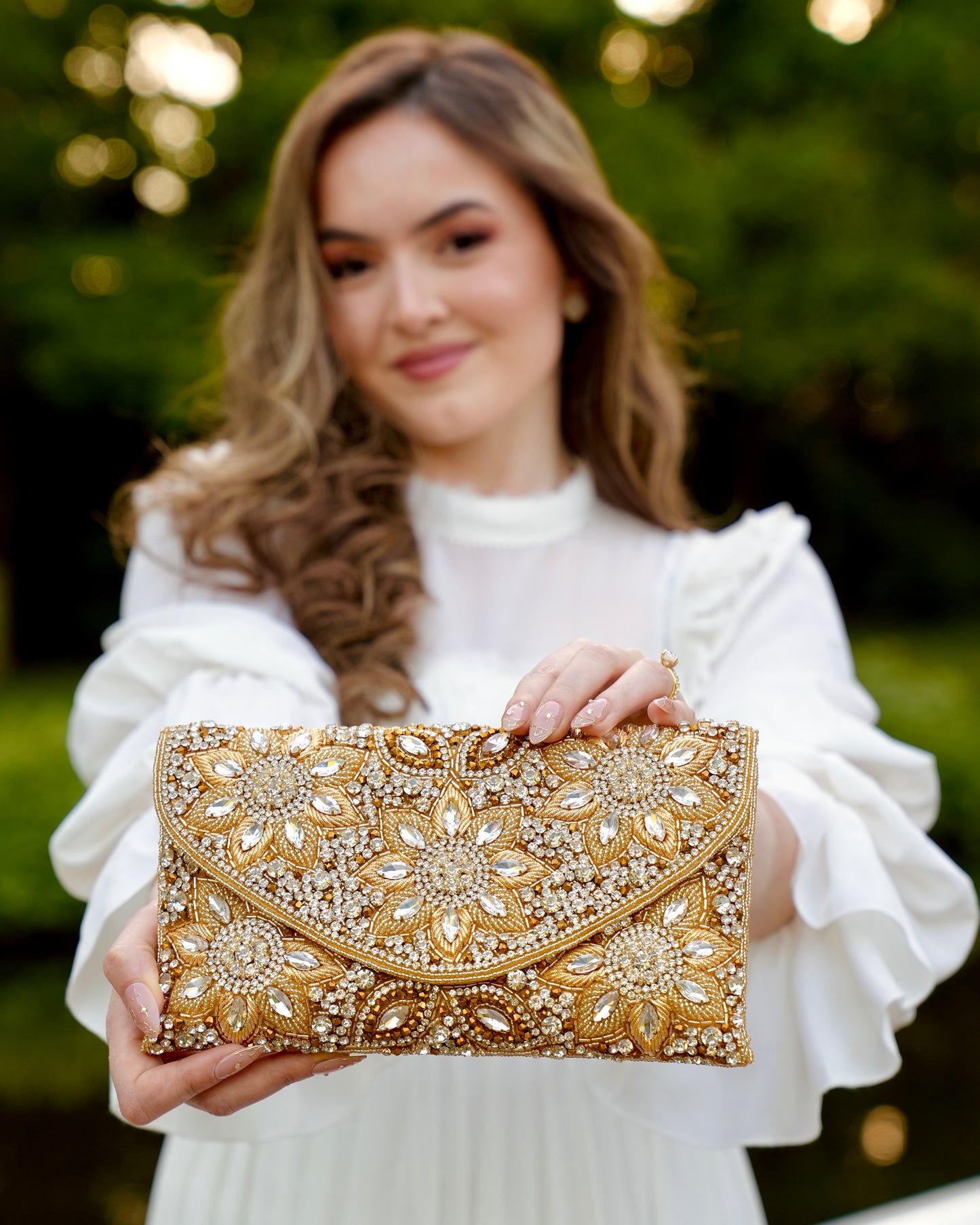 Goldelle - Gold & Silver Crystal Clutch