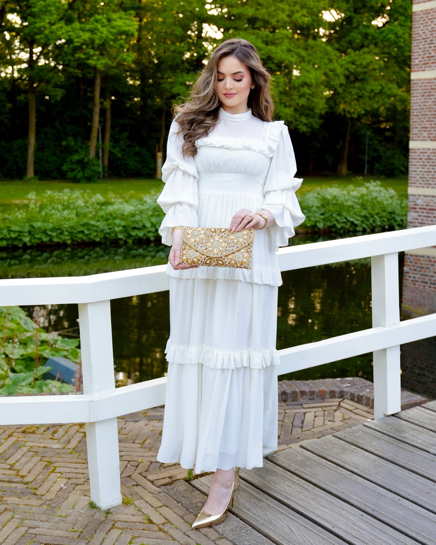 Goldelle - Gold & Silver Crystal Clutch