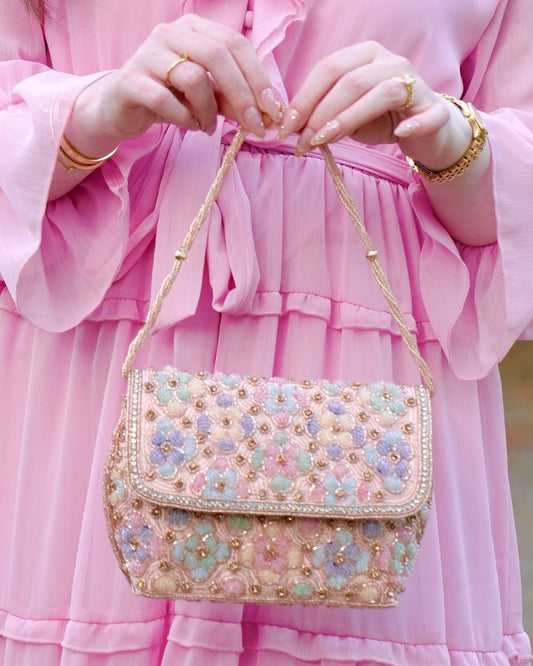 Flora - Pastel Beaded Purse