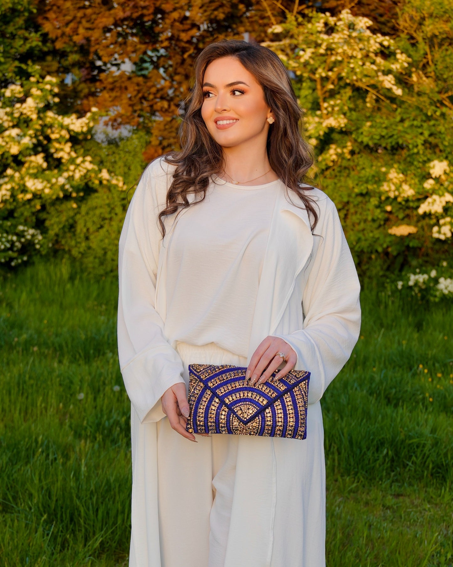 Sapphire - Blue & Gold Crystal Clutch